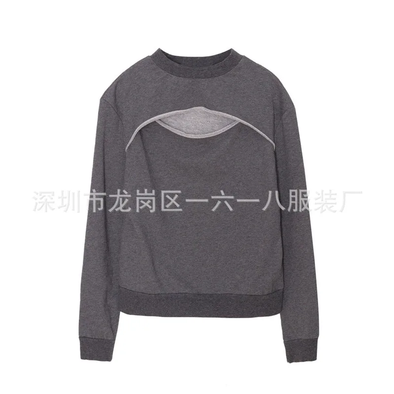 Women Spring Autumn Gray Hollow Out Long sleeve T-Shirt Female Fashion Solid Color Plus Size Tees Ladies Brand Casual Tops ZM241
Women Spring Autumn Gray Hollow Out Long sleeve T-Shirt Female Fashion Solid Color Plus Size Tees Ladies Brand Casual Tops ZM241