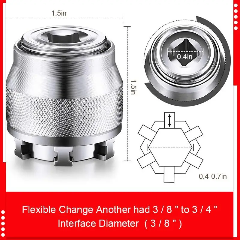 Universal Torque Wrench Head Set Socket Sleeve 7-19mm Power Drill Ratchet Bushing Spanner Key Magic Grip Multi Hand Tools
Universal Torque Wrench Head Set Socket Sleeve 7-19mm Power Drill Ratchet Bushing Spanner Key Magic Grip Multi Hand Tools