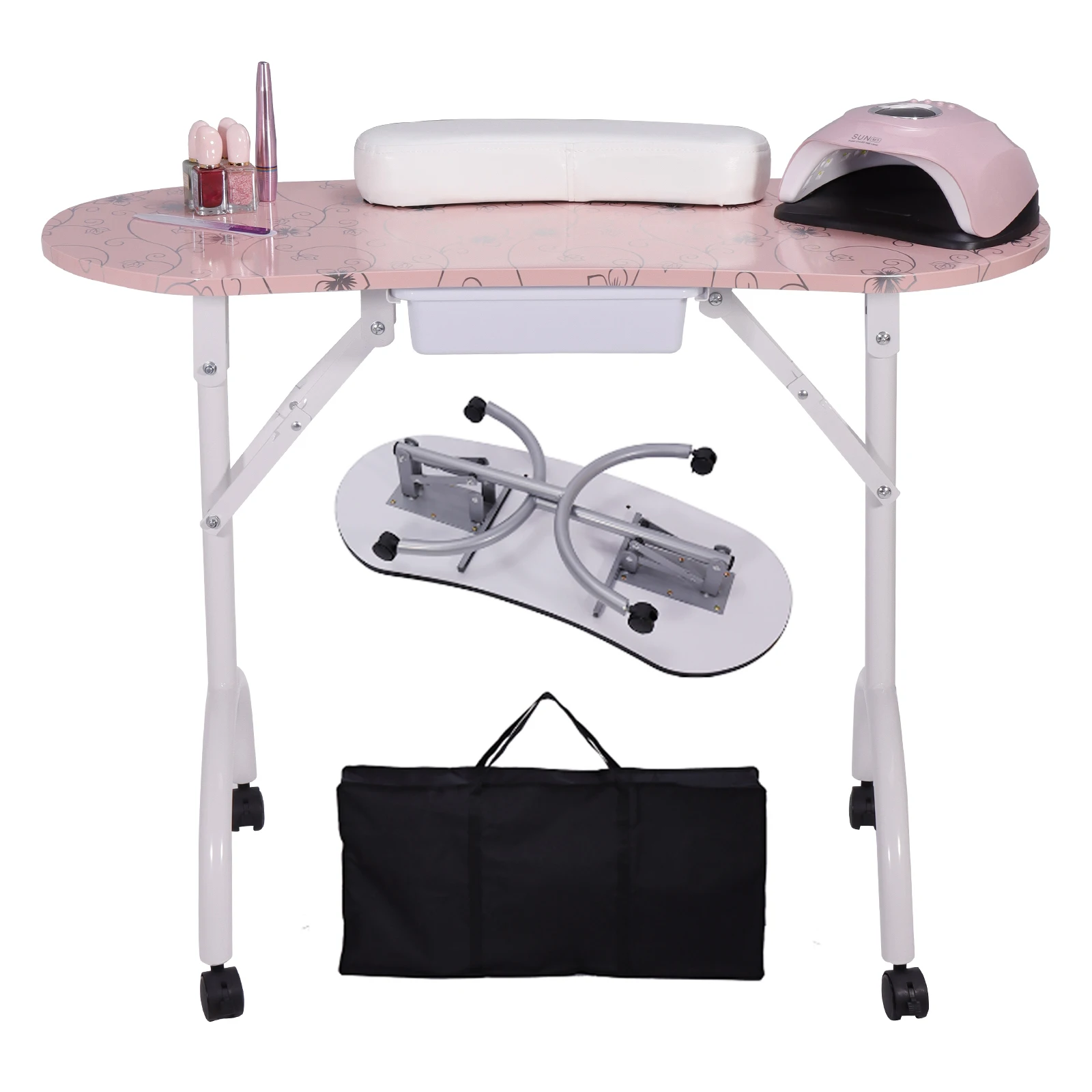 Портативный складной стол для маникюра в спа-салоне, 3 цвета 
Портативный складной стол для маникюра в спа-салоне, 3 цвета