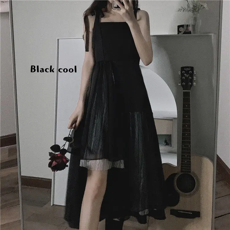 Plus Size Lady Sleeveless Irregular Length Lace Mid-calf Empire Cool Dresses 4XL Women Black Gothic Strap Bow Dress 2022 Summer
Plus Size Lady Sleeveless Irregular Length Lace Mid-calf Empire Cool Dresses 4XL Women Black Gothic Strap Bow Dress 2022 Summer