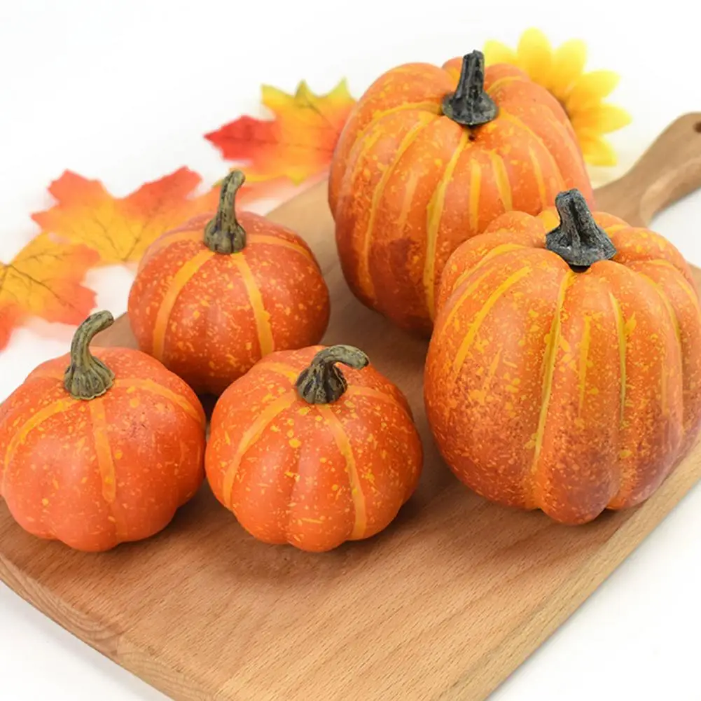 7pcs Multi-size Artificial Pumpkin Mold White Yellow Halloween Thanksgiving Autumn Harvest Pumpkin Halloween Decoration Props
7pcs Multi-size Artificial Pumpkin Mold White Yellow Halloween Thanksgiving Autumn Harvest Pumpkin Halloween Decoration Props