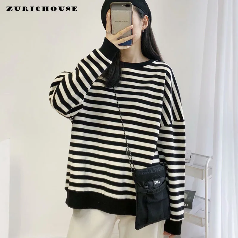 Женский свитшот в полоску ZURICHOUSE, Повседневная модная весенняя Толстовка большого размера с длинным рукавом и круглым вырезом, вязаный пуло...
Женский свитшот в полоску ZURICHOUSE, Повседневная модная весенняя Толстовка большого размера с длинным рукавом и круглым вырезом, вязаный пуло...