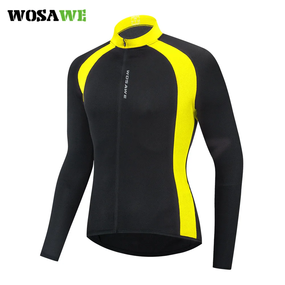 WOSAWE Men Cycling Jersey Mesh Long Sleeves Fit Comfortable Sun-protective Road Bike Tops MTB Jacket Quick Dry Breathable
WOSAWE Men Cycling Jersey Mesh Long Sleeves Fit Comfortable Sun-protective Road Bike Tops MTB Jacket Quick Dry Breathable