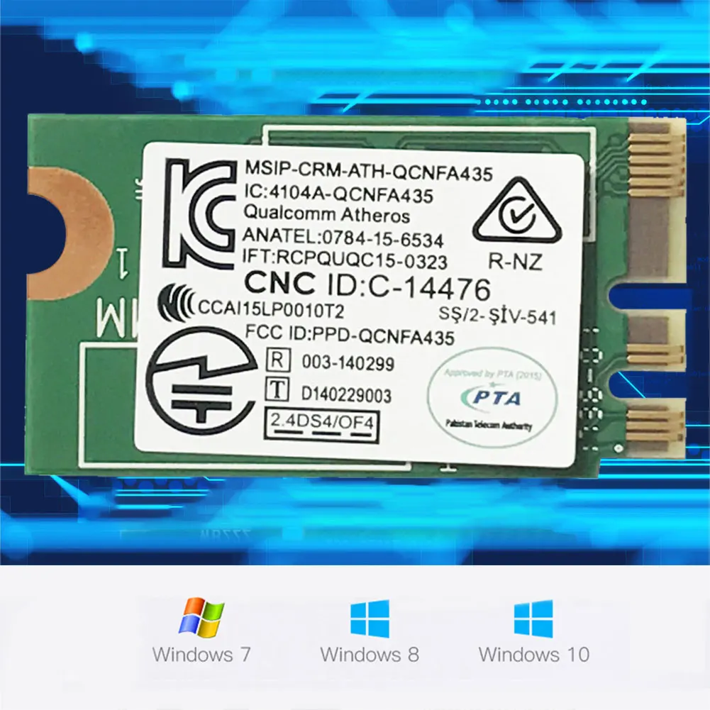 Wireless 433Mbps Network WiFi 2.4Ghz 5Ghz M.2 NGFF Bluetooth-compatible 4.1 Card Network Card Wireless Card Wireless Adapter
Wireless 433Mbps Network WiFi 2.4Ghz 5Ghz M.2 NGFF Bluetooth-compatible 4.1 Card Network Card Wireless Card Wireless Adapter