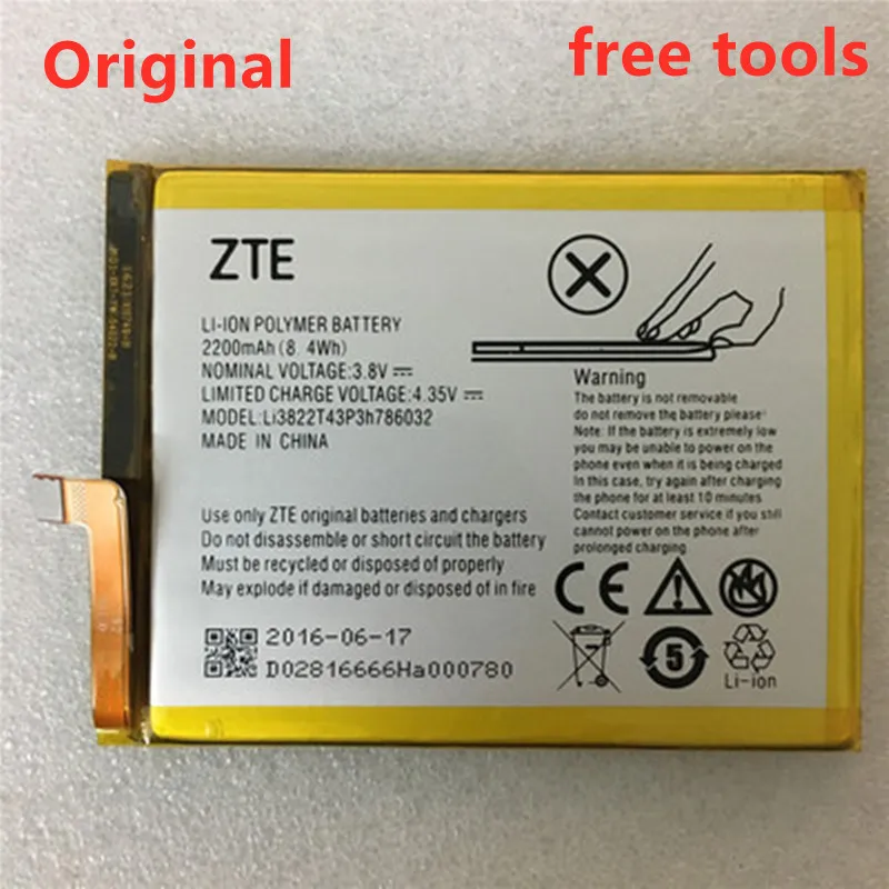 Li3822T43P3h786032 оригинальный аккумулятор 2200 мА-ч для ZTE лезвие V6 лезвие D6 лезвие X7 Orbic Orbic-RC-501L телефона батареи
Li3822T43P3h786032 оригинальный аккумулятор 2200 мА-ч для ZTE лезвие V6 лезвие D6 лезвие X7 Orbic Orbic-RC-501L телефона батареи