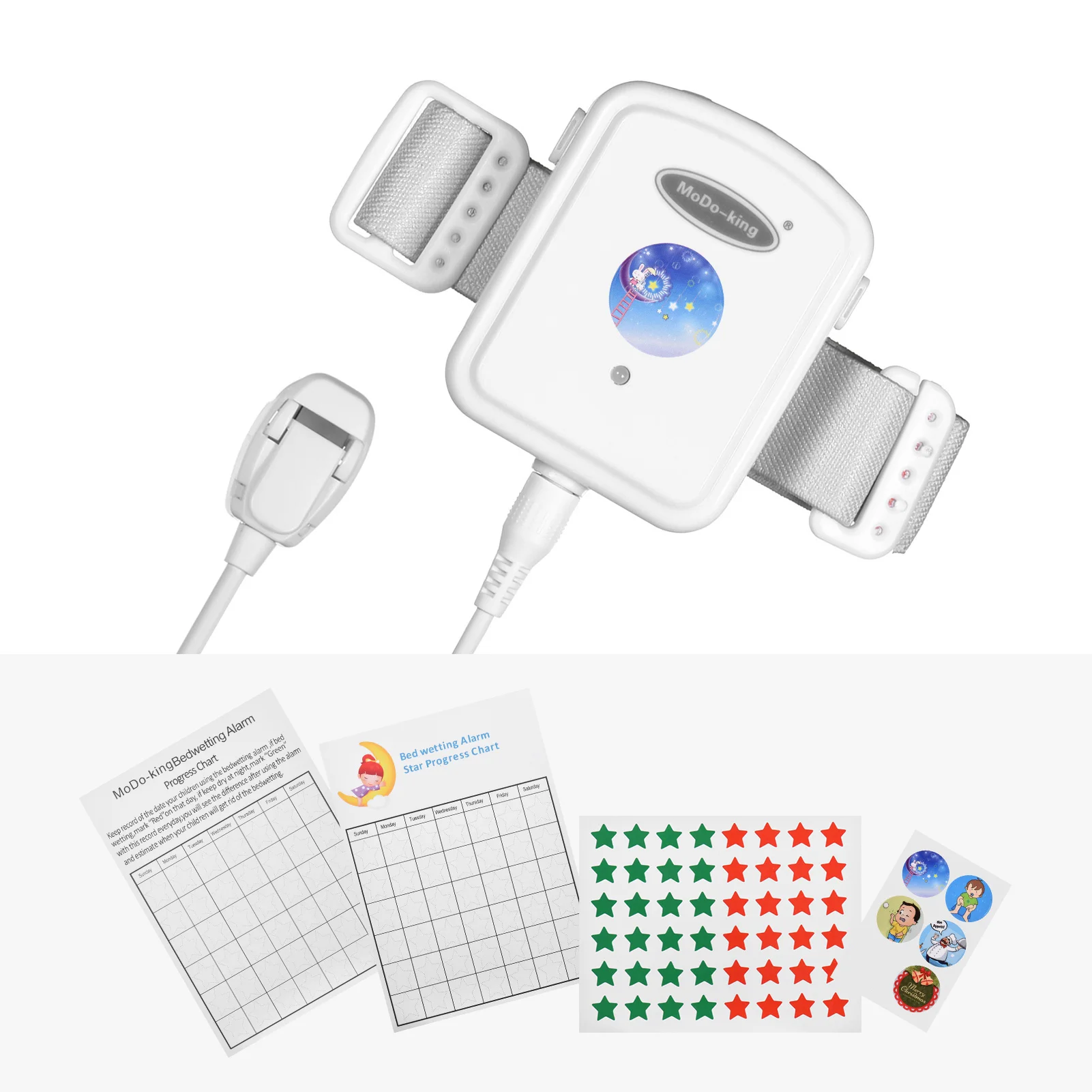 MA-109/108 Bedwetting Alarm Enuresis Alarm with Light Sound and Vibration 3 Modes Volume Music Control for Kids Children Adults
MA-109/108 Bedwetting Alarm Enuresis Alarm with Light Sound and Vibration 3 Modes Volume Music Control for Kids Children Adults