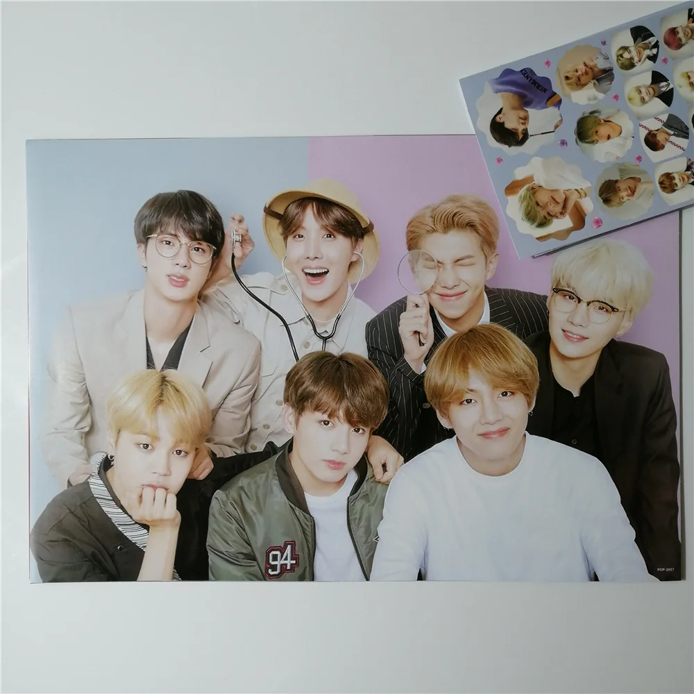Постеры на стену Bangtan Boys 8 *(42x29 см) наклейки в подарок постеры стиле K-POP дропшиппинг