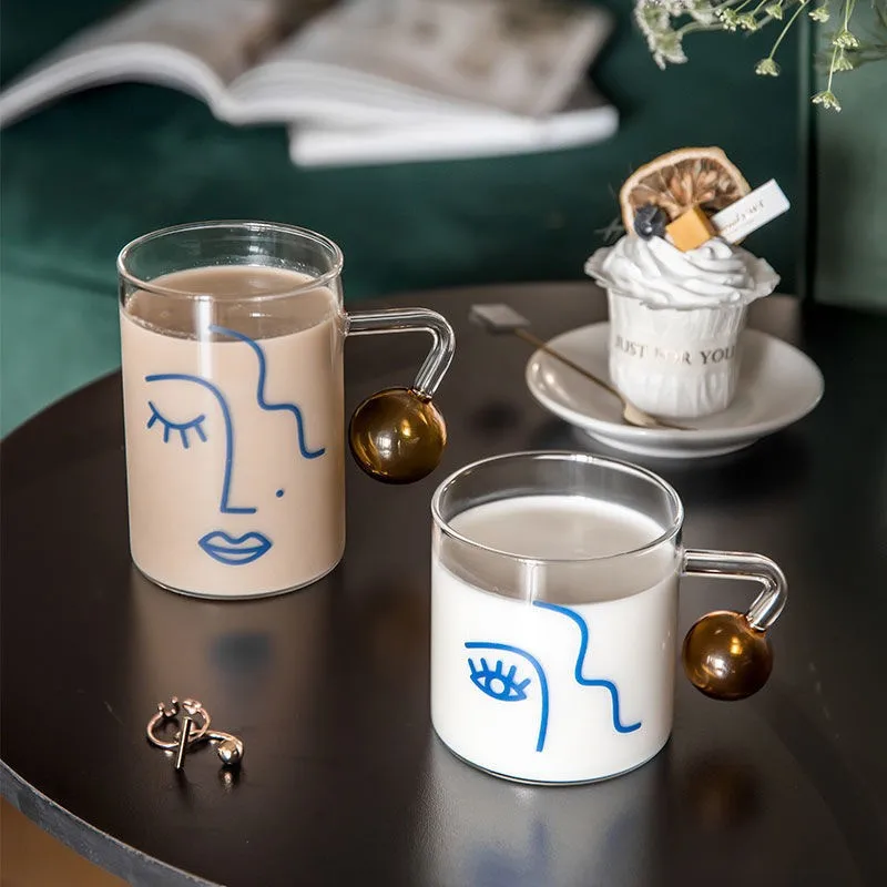 300/500ml Spherical Handle Face Pattern Glass Mug High Borosilicate Heat-Resistant Glass Coffee Breakfast Milk Cup Creative Gift
300/500ml Spherical Handle Face Pattern Glass Mug High Borosilicate Heat-Resistant Glass Coffee Breakfast Milk Cup Creative Gift