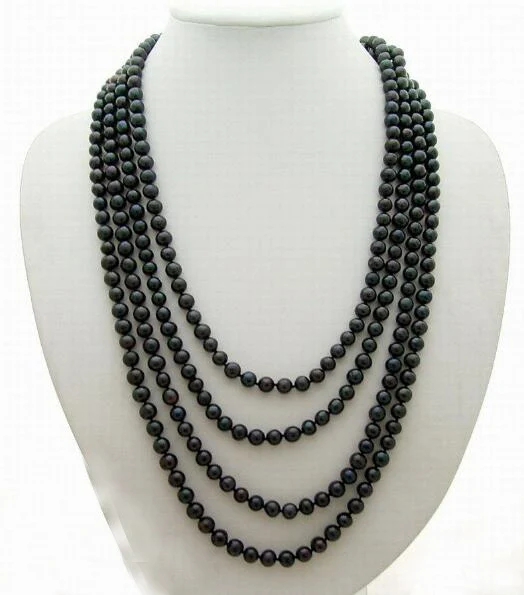 4 strands 6x7mm black colors pearl necklace natural Freshwater PEARL Women Jewelry 35cm 43cm 15'' 17''
4 strands 6x7mm black colors pearl necklace natural Freshwater PEARL Women Jewelry 35cm 43cm 15'' 17''