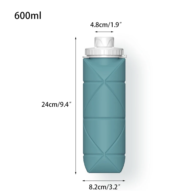 600Ml Folding Sports Water Bottle Silicone Large Capacity Water Cup Outdoor Travel Camping Sport Bottle Portable Drinking Bottl
600Ml Folding Sports Water Bottle Silicone Large Capacity Water Cup Outdoor Travel Camping Sport Bottle Portable Drinking Bottl