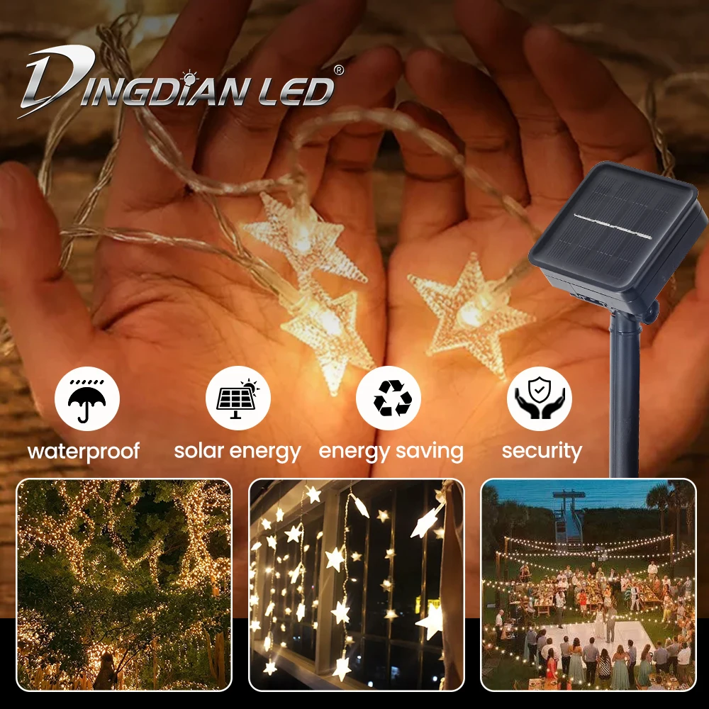 Водонепроницаемая светодиодная гирлянда на солнечной батарее 3 в 10 м 
Водонепроницаемая светодиодная гирлянда на солнечной батарее 3 в 10 м