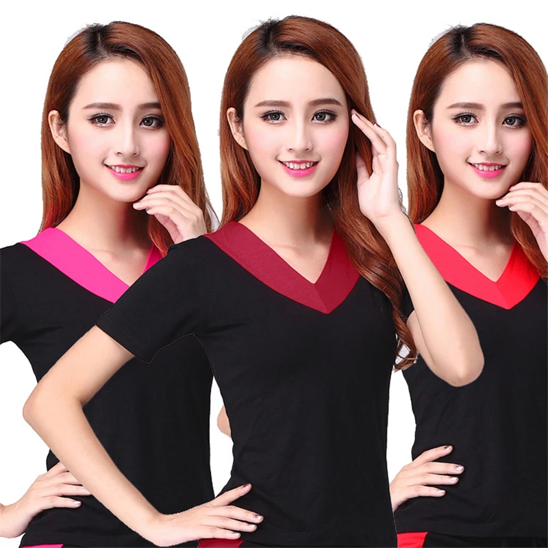 New Arrival Adult Female Latin Dance Short Sleeve V-neck Slim Top Ballroom Dance Women Square Dancers Clothes Performance Tops
New Arrival Adult Female Latin Dance Short Sleeve V-neck Slim Top Ballroom Dance Women Square Dancers Clothes Performance Tops