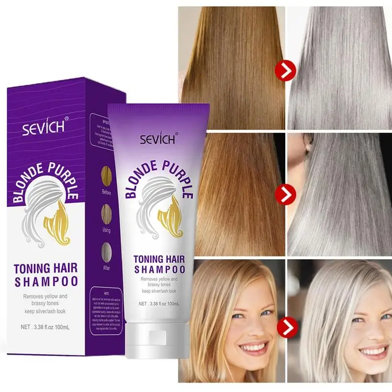 Purple Shampoo Removes Yellow Brassy Tones From Hair To Neutralize Orange Green for Silver Look Salon At Home
Purple Shampoo Removes Yellow Brassy Tones From Hair To Neutralize Orange Green for Silver Look Salon At Home