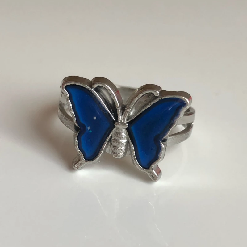 Vintage Elegant Women Zinc Alloy Opening Temperature Control Color Ring Butterfly Glitter Powder Decoration Ring Jewelry
Vintage Elegant Women Zinc Alloy Opening Temperature Control Color Ring Butterfly Glitter Powder Decoration Ring Jewelry