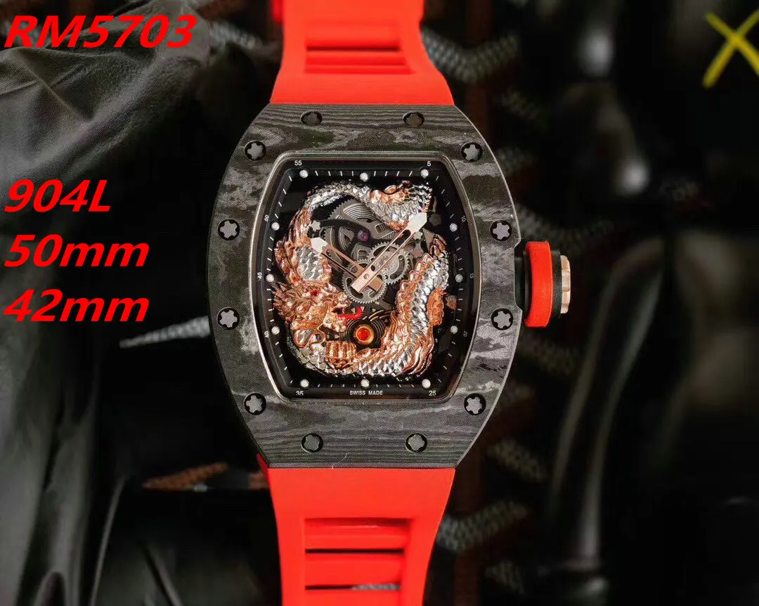 Luxury Brand Men's Mechanical Watch RM5703 1:1 Best Edition 904L Case Bracelet Automatic mechanical movement Celebrity Watch
Luxury Brand Men's Mechanical Watch RM5703 1:1 Best Edition 904L Case Bracelet Automatic mechanical movement Celebrity Watch