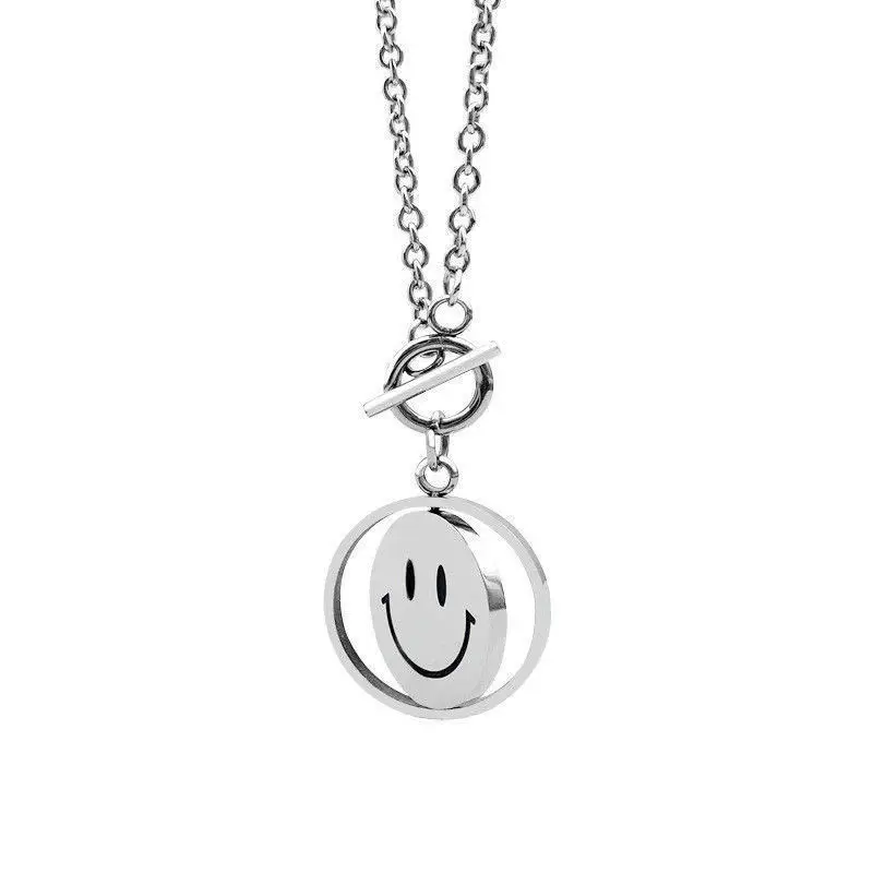 Double Sided smiley face pendant Necklaces For Women Korean Jewelry Rotatable Street stainless steel Couple Face Expression Gift
Double Sided smiley face pendant Necklaces For Women Korean Jewelry Rotatable Street stainless steel Couple Face Expression Gift