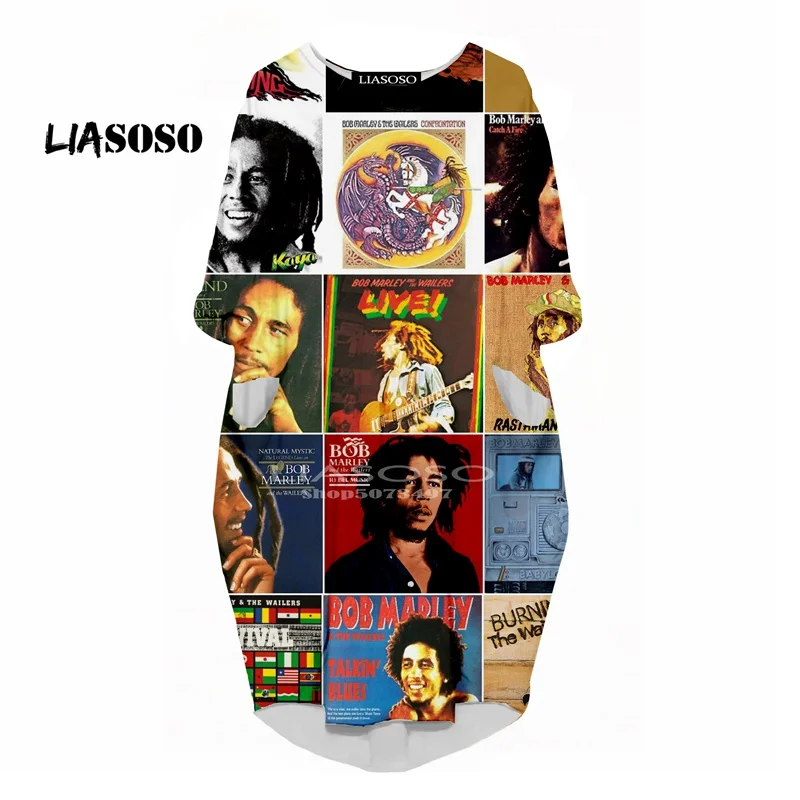 Модный костюм с объемным принтом Bob Marley забавная рубашка Harajuku регги Топ для
