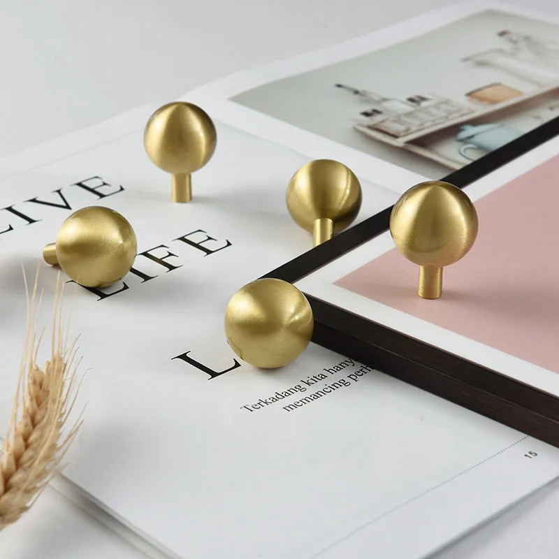 Solid Brass Cabinet Knobs Drawer Handles Full Brass Cupboard Pull Knob Ball Handle Furniture Door Accessory
Solid Brass Cabinet Knobs Drawer Handles Full Brass Cupboard Pull Knob Ball Handle Furniture Door Accessory