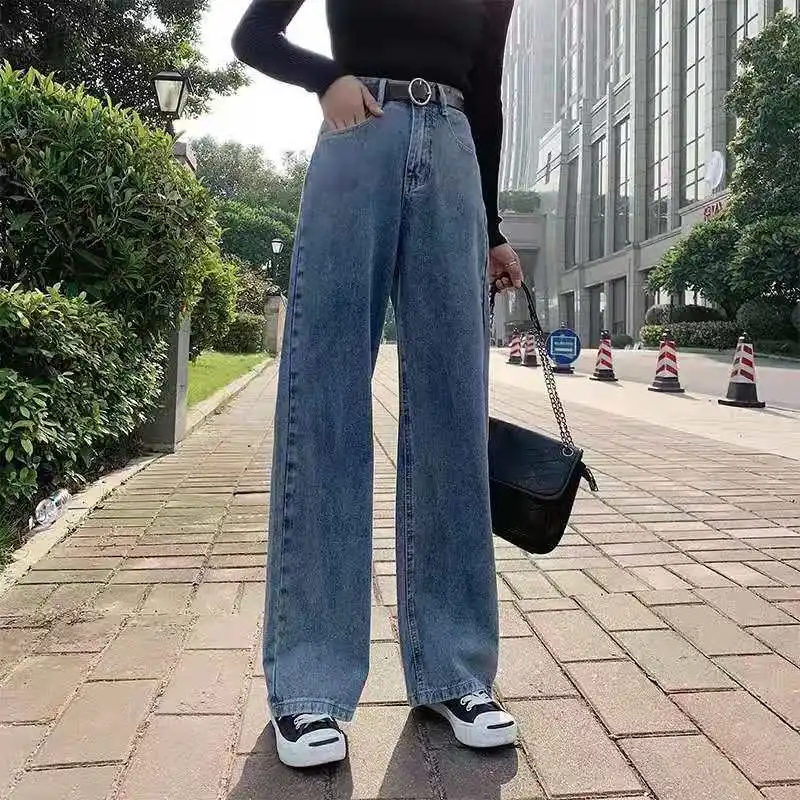 Women Jeans For Women Harajuku Denim Harem Pants High Waist Ladies Wide Leg Blue Jeans Pants Korean Style All-match Full-length
Women Jeans For Women Harajuku Denim Harem Pants High Waist Ladies Wide Leg Blue Jeans Pants Korean Style All-match Full-length