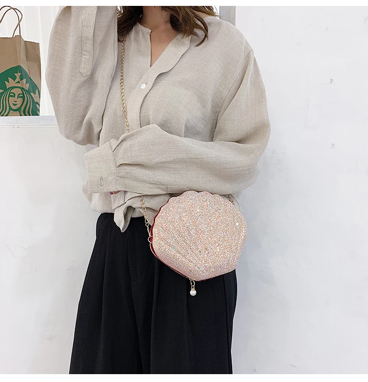 Women Shoulder Handbags Shell Bag Chain Cute Sequins Small Bag Phone Money Pouch Zipper Crossbody Bags for Women Bolsa Feminina
Women Shoulder Handbags Shell Bag Chain Cute Sequins Small Bag Phone Money Pouch Zipper Crossbody Bags for Women Bolsa Feminina