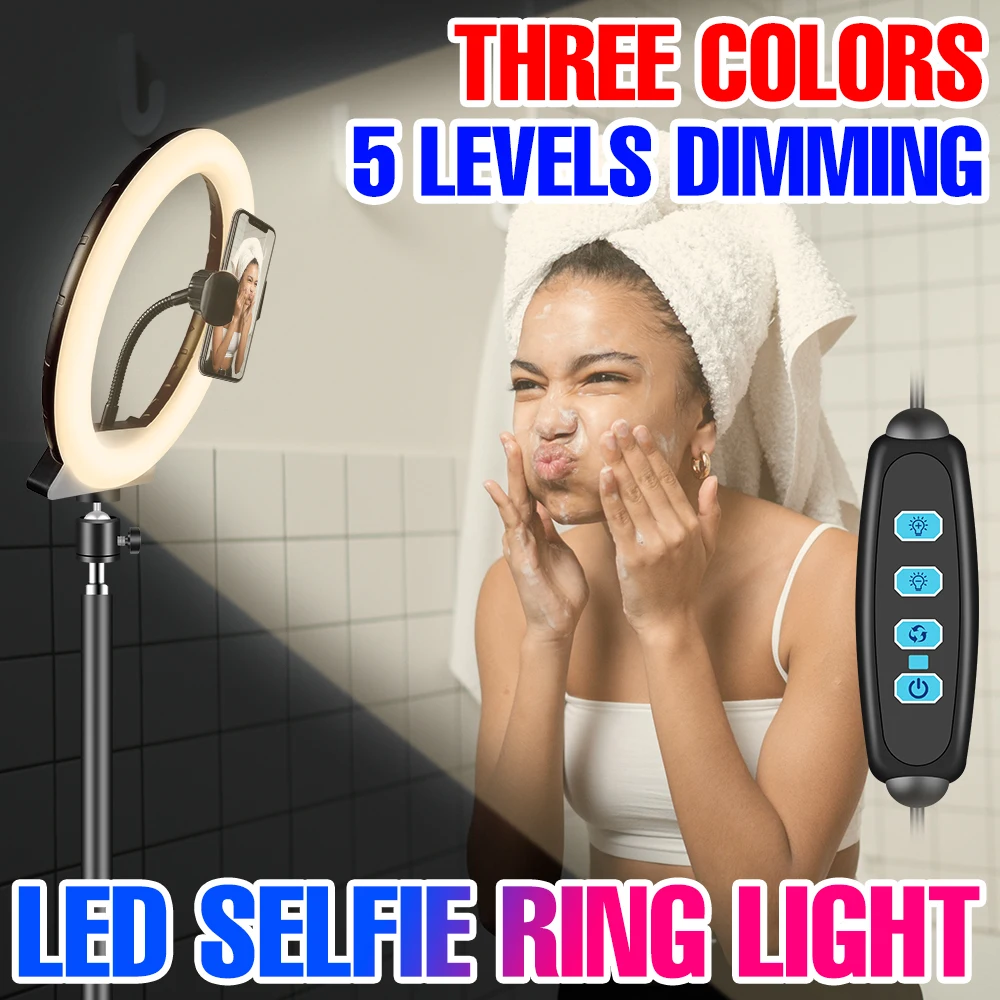 USB Ring Light Photographic LED Selfie Ring Lamp 5V Round Light With Tripod Live Lamp For Youtube Tiktok Makeup Video Live Fill
USB Ring Light Photographic LED Selfie Ring Lamp 5V Round Light With Tripod Live Lamp For Youtube Tiktok Makeup Video Live Fill