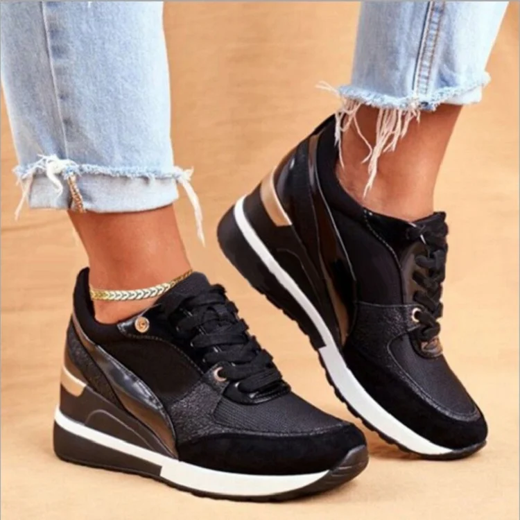 Women Sport Shoes Fashion Mixed Colors Casual Sneakers Wedge Heel Ladies Vulcanized Shoes Lace-Up Walking Running Shoes 2021
Women Sport Shoes Fashion Mixed Colors Casual Sneakers Wedge Heel Ladies Vulcanized Shoes Lace-Up Walking Running Shoes 2021