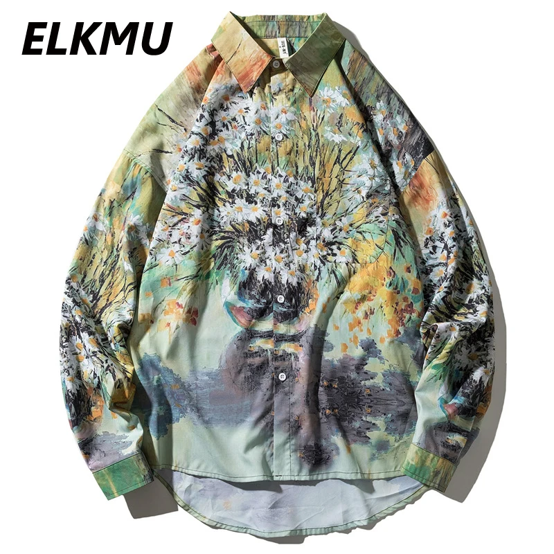 Гавайские пляжные рубашки ELKMU, уличная одежда с цветочным принтом масляной живописи, рубашка в стиле хип-хоп с длинным рукавом, модная блузк...
Гавайские пляжные рубашки ELKMU, уличная одежда с цветочным принтом масляной живописи, рубашка в стиле хип-хоп с длинным рукавом, модная блузк...