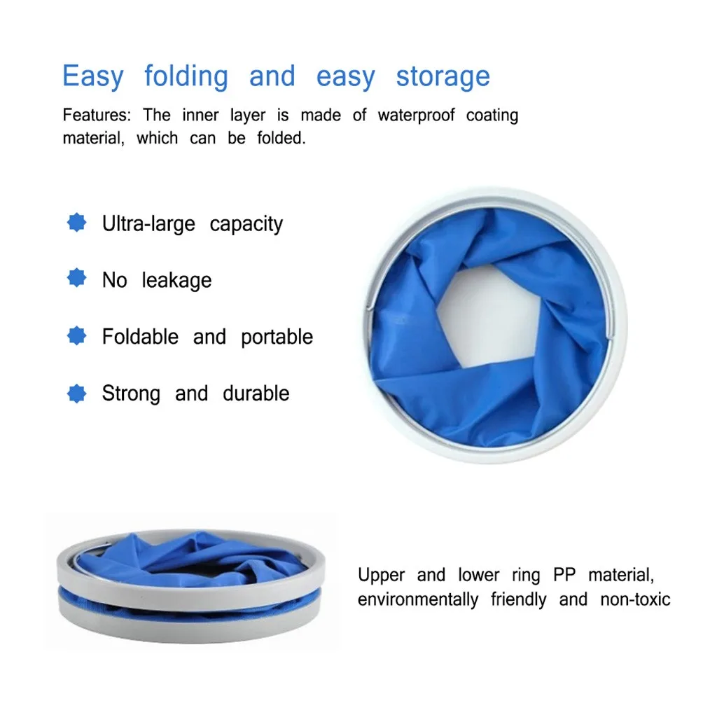 9-13L Waterproof Folding Bucket Is Convenient Environmentally Friendly Wear folding bucket Resistant beach kamp malzemeleri 24cm
9-13L Waterproof Folding Bucket Is Convenient Environmentally Friendly Wear folding bucket Resistant beach kamp malzemeleri 24cm