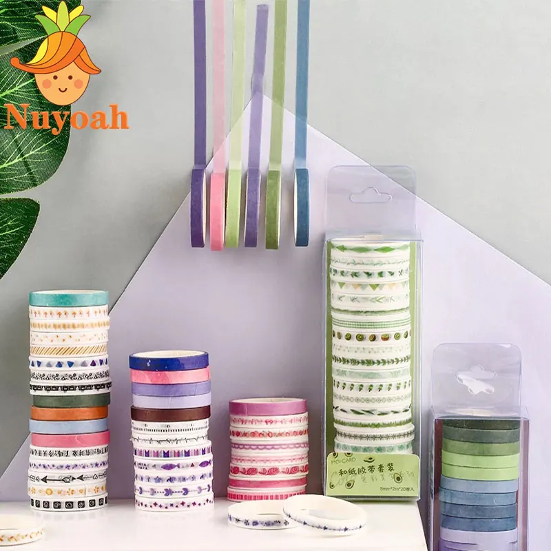 20pcs/pack Multi-color Washi Tape Scrapbooking Decorative Adhesive Tapes Paper Japanese Stationery Sticker
20pcs/pack Multi-color Washi Tape Scrapbooking Decorative Adhesive Tapes Paper Japanese Stationery Sticker
