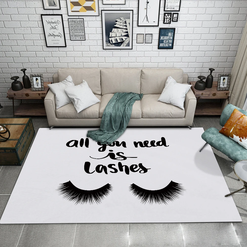 Modern minimalist gold and black eyelashes design rectangular carpet kids playing at home decorating modern carpets can be custo
Modern minimalist gold and black eyelashes design rectangular carpet kids playing at home decorating modern carpets can be custo