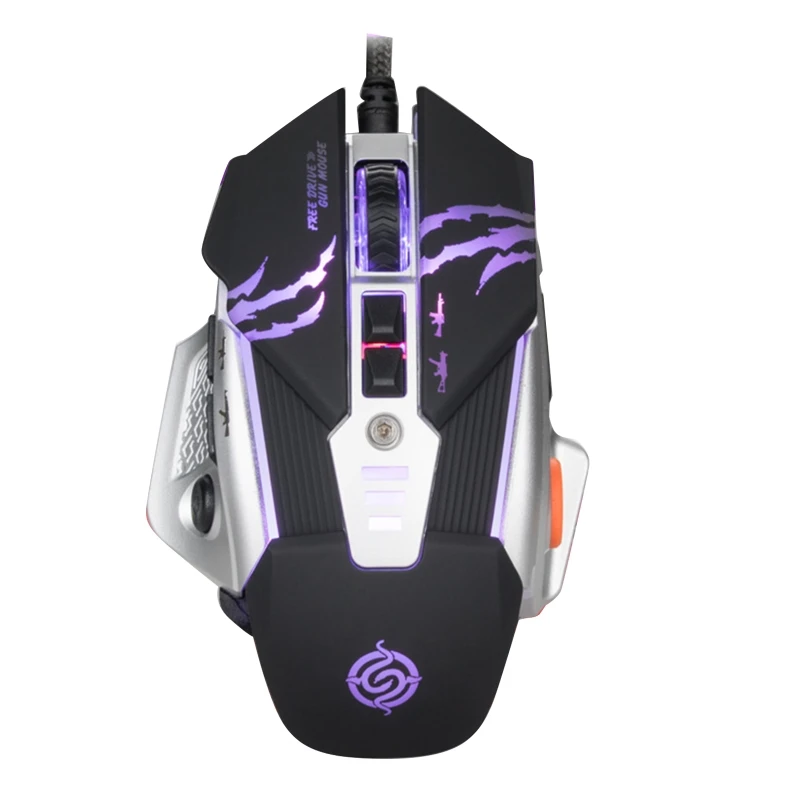 

6 Gear DPI Adjustable Wired Programmable Mechanical Mouse RGB LED Breathing Light Disassembly Counterweight Gaming Mouse Compute