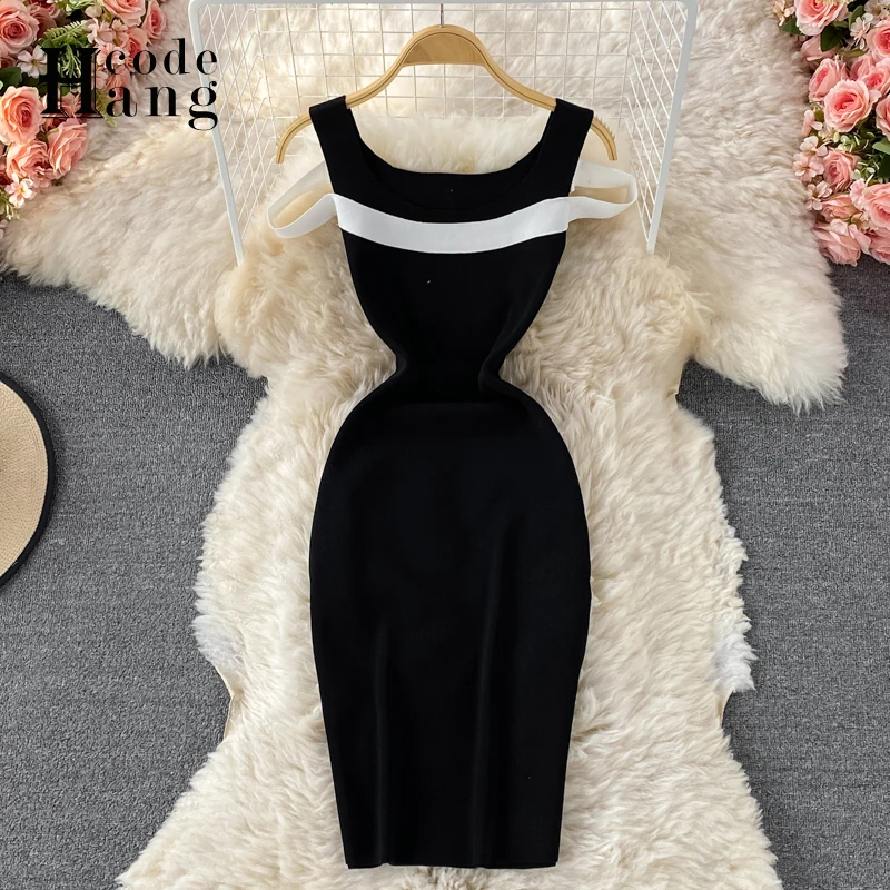 HangCode Summer Elegant Lady Office Dress Slim Package Hips Knitted Bodycon Dress Women Split Party Sleeveless Tank Dress
HangCode Summer Elegant Lady Office Dress Slim Package Hips Knitted Bodycon Dress Women Split Party Sleeveless Tank Dress