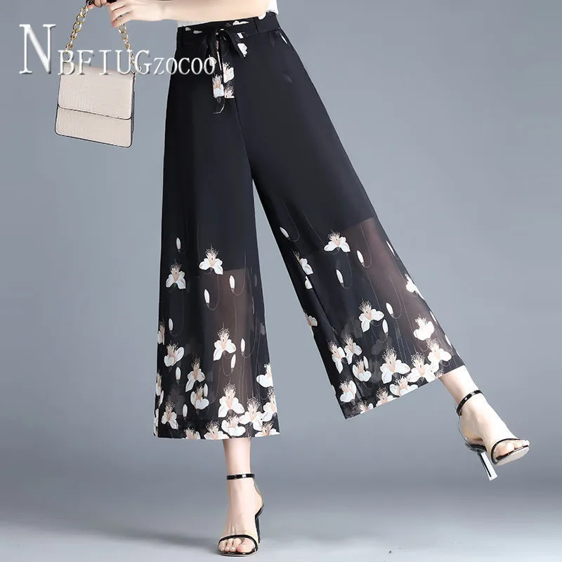 Брюки женские шифоновые до щиколотки, повседневные штаны с широкими штанинами, лето
Брюки женские шифоновые до щиколотки, повседневные штаны с широкими штанинами, лето