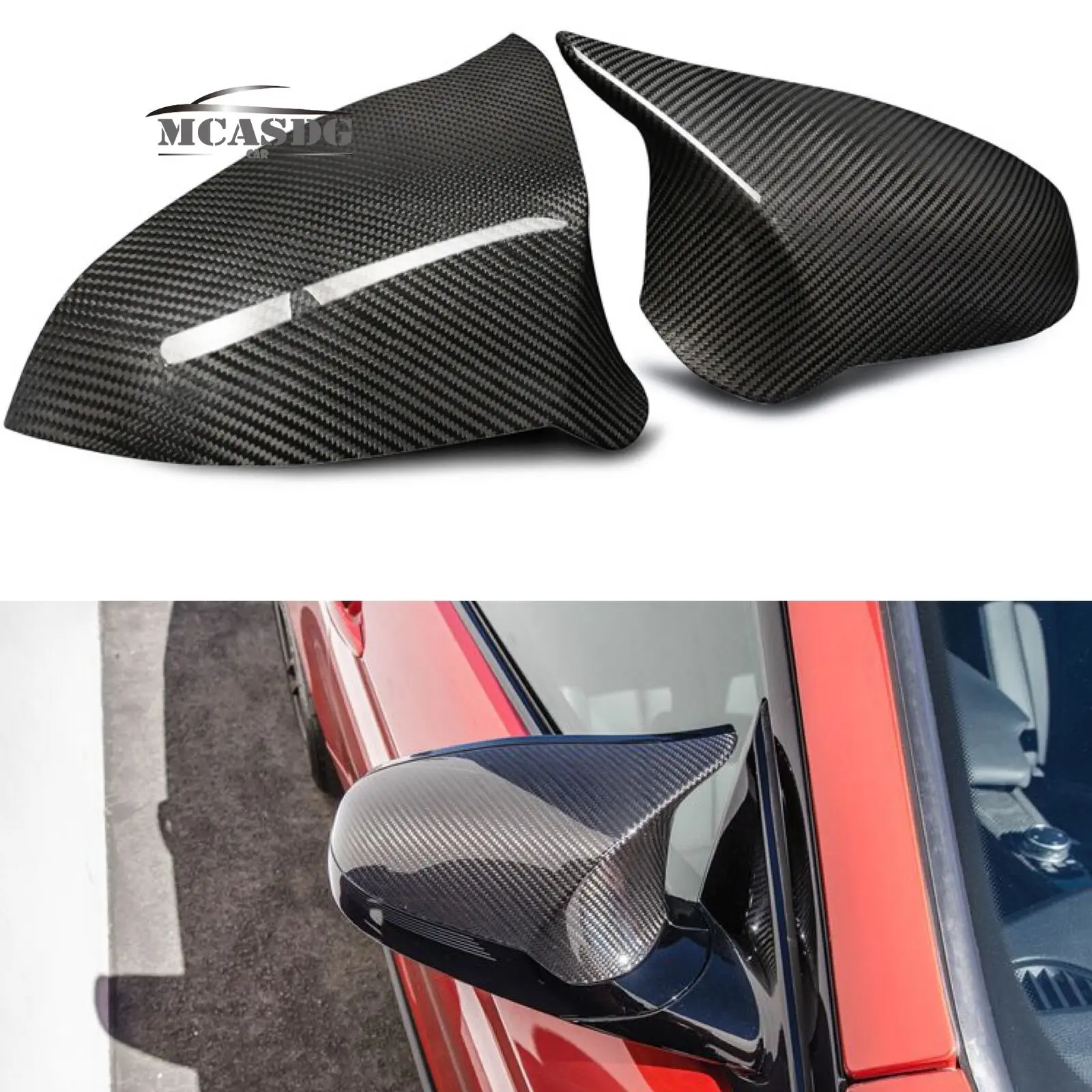 Real Dry Carbon Fiber Side Mirror Cover Cap Stick Fit for BMW M3 M4 F80 F82 14-18
Real Dry Carbon Fiber Side Mirror Cover Cap Stick Fit for BMW M3 M4 F80 F82 14-18