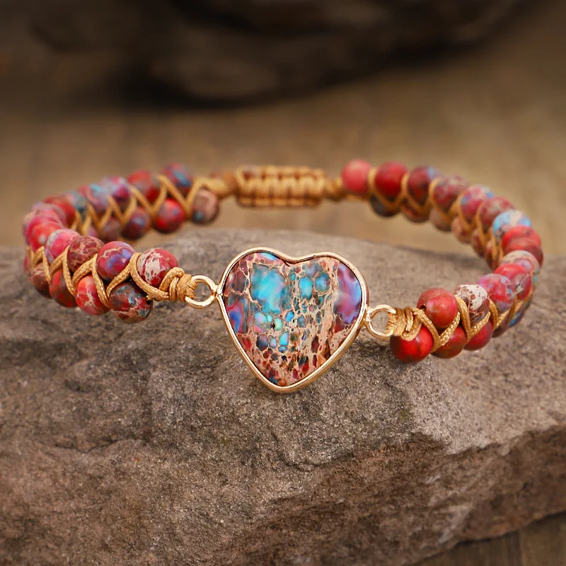 OAIITE Amazonite Stone Heart Shape Charm Bracelets Women Passionate Heart Jasper Bracelet Yoga String Braid Bangle Lover Jewelry
OAIITE Amazonite Stone Heart Shape Charm Bracelets Women Passionate Heart Jasper Bracelet Yoga String Braid Bangle Lover Jewelry