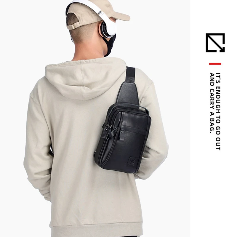 BULLCAPTAIN Genuine Leather Men's Chest Bags Multifunctional Bag Can Hold iPai Pocket Fashion Men's Diagonal Bag's
BULLCAPTAIN Genuine Leather Men's Chest Bags Multifunctional Bag Can Hold iPai Pocket Fashion Men's Diagonal Bag's