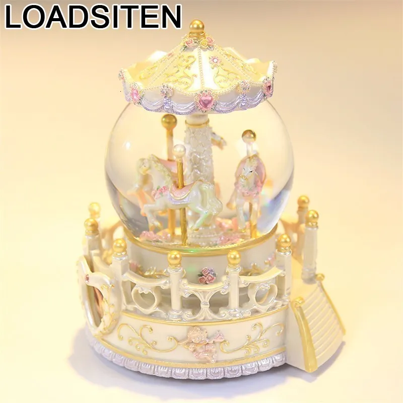Музик кутусу пишущая машинка Muziek Carrusel Spieluhr Musically Ballerina Caixa Snow Ball De Carousel Caja