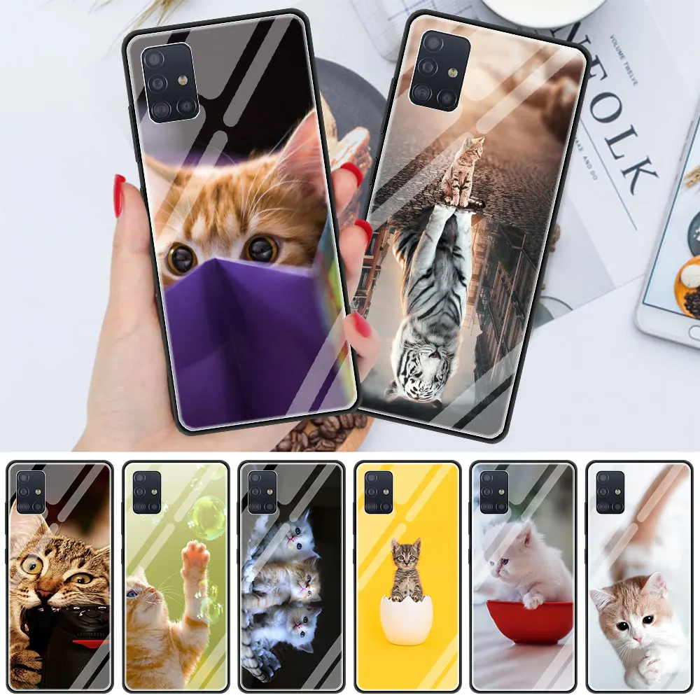 Cute Cat Phone Case for Samsung Galaxy A21S A21EU A50 A51 A10 A70 A71 A41 M31 M51 Tempered Glass Soft Edge Shell
Cute Cat Phone Case for Samsung Galaxy A21S A21EU A50 A51 A10 A70 A71 A41 M31 M51 Tempered Glass Soft Edge Shell