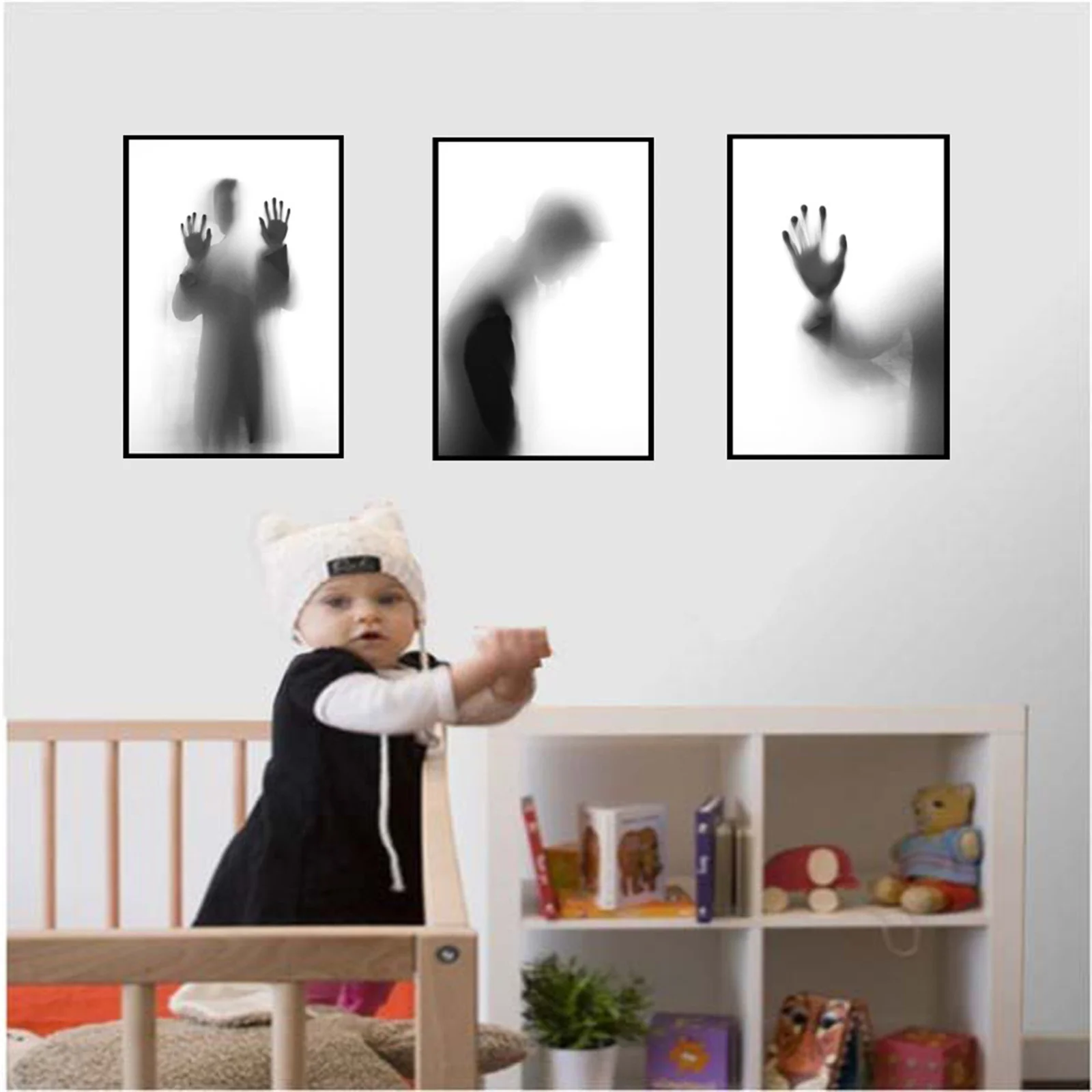 Hot 3pcs Frameless Paintings in Halloween Style With a Black Shadow Outside the Door Interesting Paiting
Hot 3pcs Frameless Paintings in Halloween Style With a Black Shadow Outside the Door Interesting Paiting