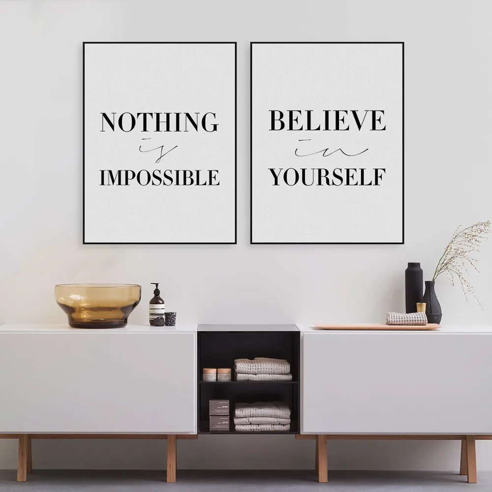 Black Minimalist Motivational Poster Wall Picture Canvas Painting Typography Believe Quotes Art Print Living Room Decor No Frame
Black Minimalist Motivational Poster Wall Picture Canvas Painting Typography Believe Quotes Art Print Living Room Decor No Frame