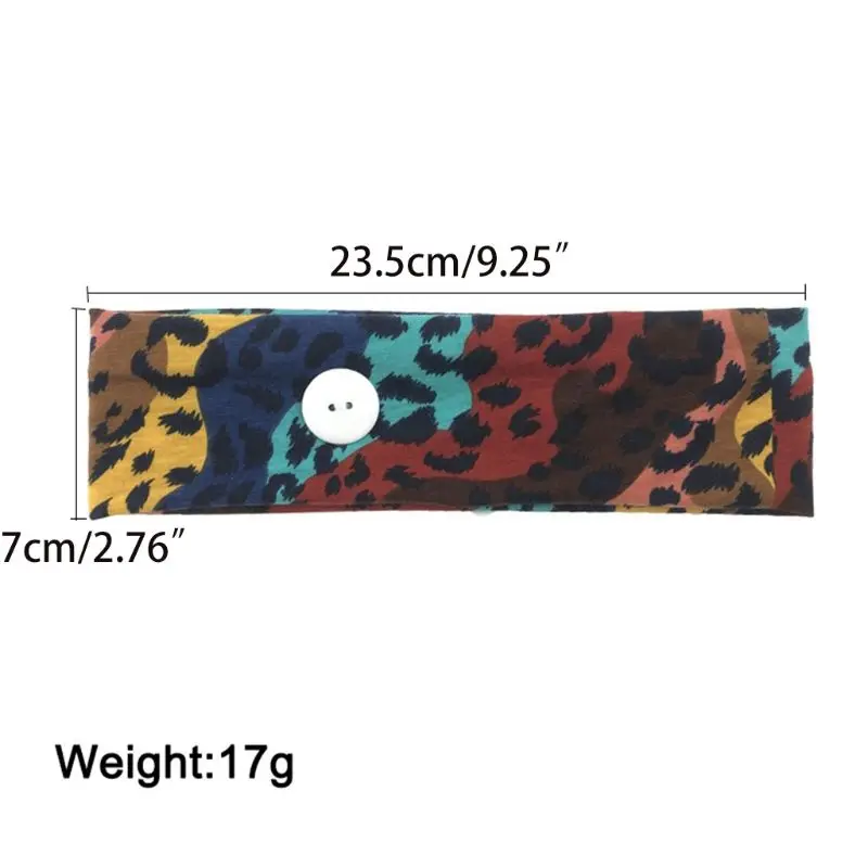 Women Sport Stretchy Button Headband Boho Colorful Leopard Headwrap Non Slip Facemask Holder Ear Protection Turban
Women Sport Stretchy Button Headband Boho Colorful Leopard Headwrap Non Slip Facemask Holder Ear Protection Turban
