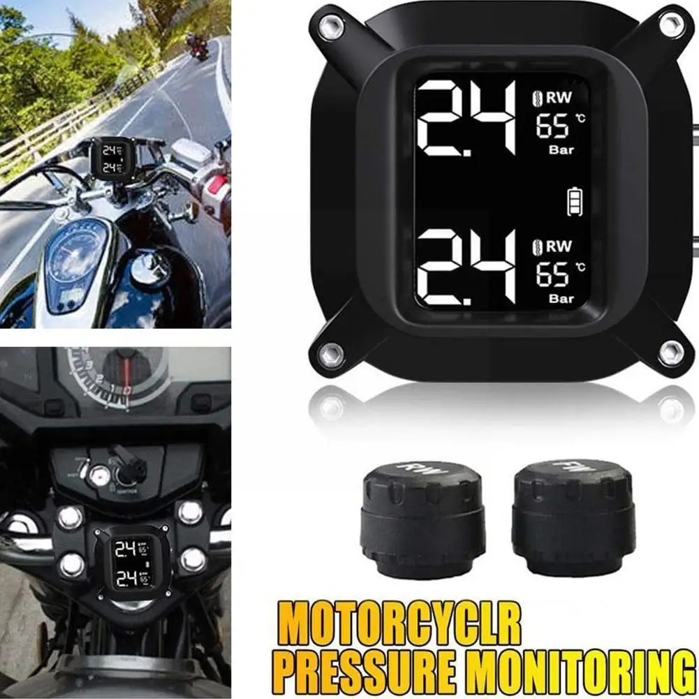 New Motorcycle TPMS Waterproof Motorbike Wireless Tire System Tyre Temperature Alarm Sensors External Pressure With 2 Monit X4J0
New Motorcycle TPMS Waterproof Motorbike Wireless Tire System Tyre Temperature Alarm Sensors External Pressure With 2 Monit X4J0