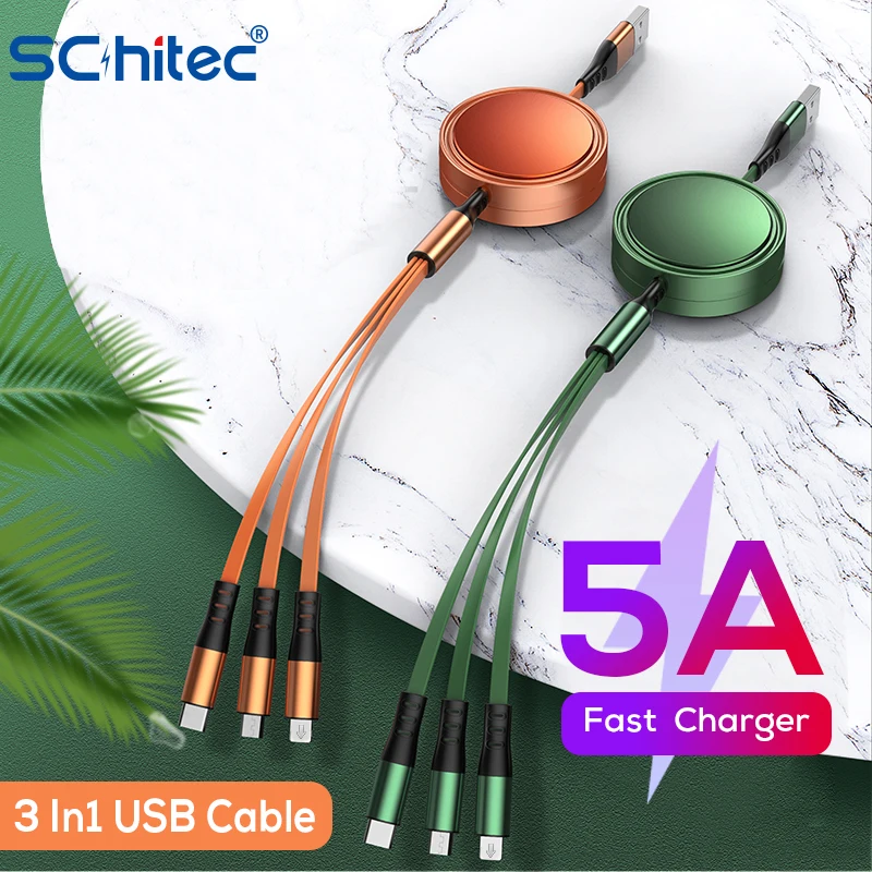 Schitec 3 в 1 USB Type C кабель 5A Быстрая зарядка мульти быстрое зарядное устройство Micro USB C кабель для iPhone Samsung Xiaomi Huawei Oneplus
Schitec 3 в 1 USB Type C кабель 5A Быстрая зарядка мульти быстрое зарядное устройство Micro USB C кабель для iPhone Samsung Xiaomi Huawei Oneplus