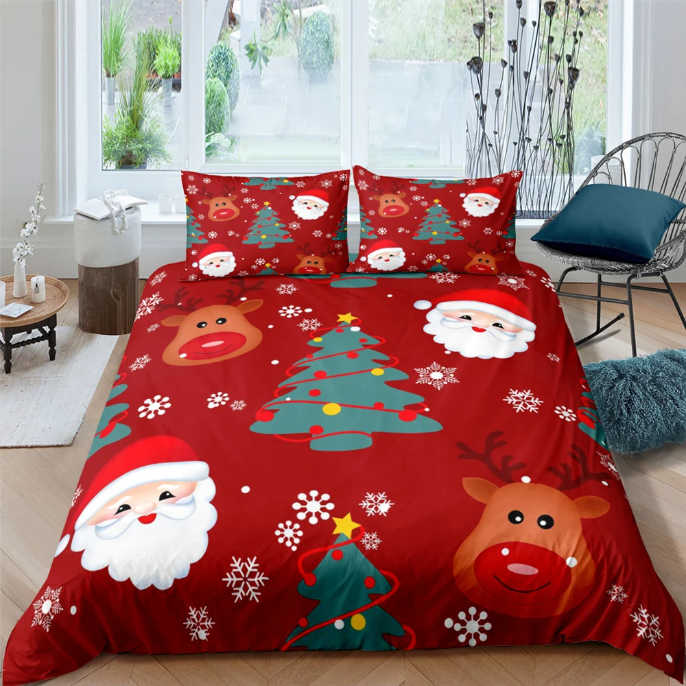 Christmas Bedding Sets Duvet Cover Set with Pillowcase Soft Santa Claus Elk Single Twin Queen King Size Comforter Covers
Christmas Bedding Sets Duvet Cover Set with Pillowcase Soft Santa Claus Elk Single Twin Queen King Size Comforter Covers