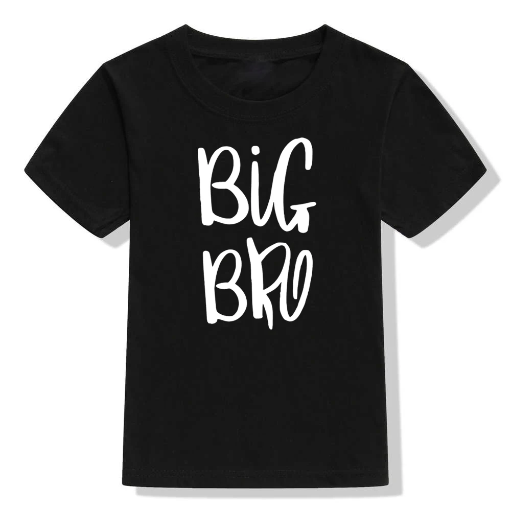 Футболка с надписью Big Brother Little Sibling/футболки короткими рукавами для маленьких