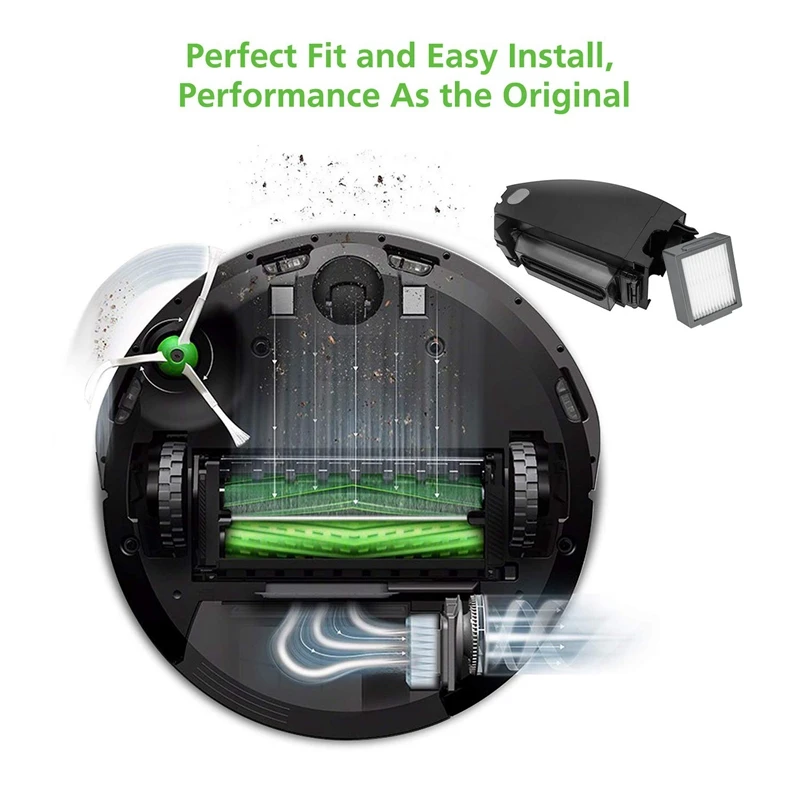 Hepa Filters Edge Brushes Multi-Surface Rubber Brushes Replacement Parts for iRobot Roomba i7 i7+/i7 Plus E5 E6 Vacuum Cleaner A
Hepa Filters Edge Brushes Multi-Surface Rubber Brushes Replacement Parts for iRobot Roomba i7 i7+/i7 Plus E5 E6 Vacuum Cleaner A