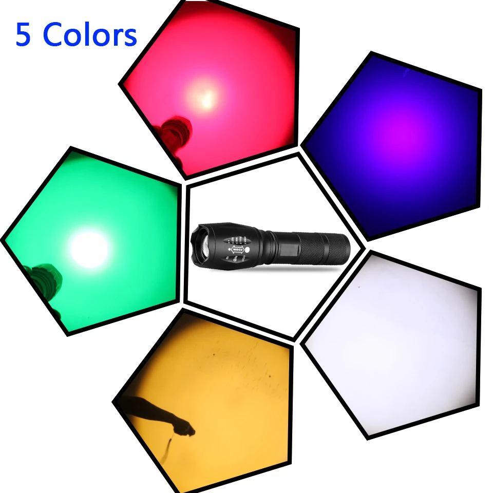 Светодиодный водонепроницаемый фонарь 6 цветов с УФ-лучом | Лампы и освещение