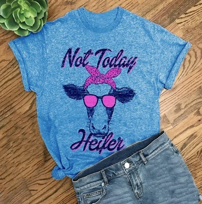 NOT TODAY Heifer Print T Shirt Women Short Sleeve O Neck Loose Tshirt Summer Women Tee Shirt Tops Camisetas Mujer
NOT TODAY Heifer Print T Shirt Women Short Sleeve O Neck Loose Tshirt Summer Women Tee Shirt Tops Camisetas Mujer
