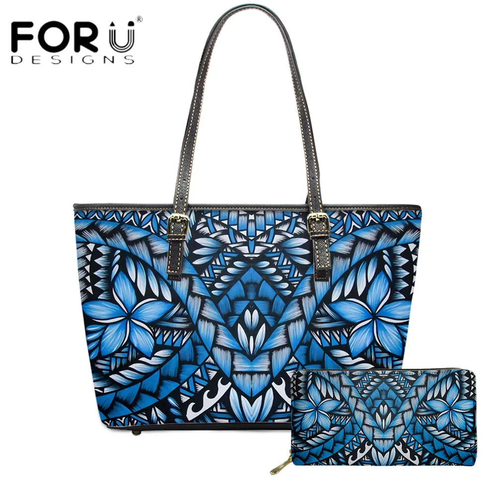 Лидер продаж FORUDESIGNS, Женская Роскошная сумка и кошелек с принтом племени Polynessain синего цвета, вместительная сумка для женщин
Лидер продаж FORUDESIGNS, Женская Роскошная сумка и кошелек с принтом племени Polynessain синего цвета, вместительная сумка для женщин