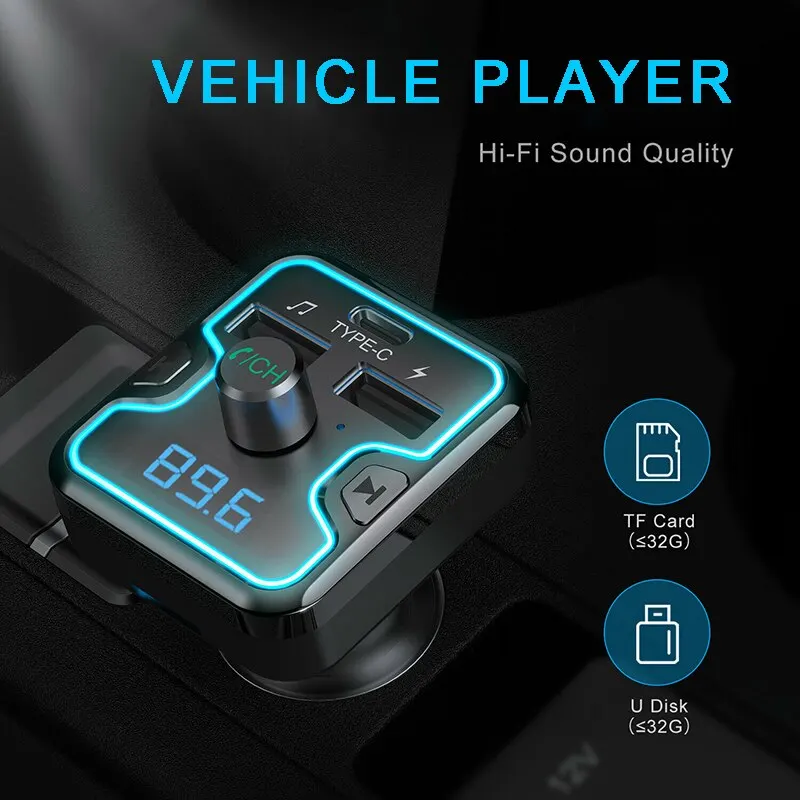Mayitr Car Radio Audio Adapter FM Transmitter Bluetooth 5.0 Wireless MP3 Player QC3.0 USB Charger Car Charge MP3 Accessories
Mayitr Car Radio Audio Adapter FM Transmitter Bluetooth 5.0 Wireless MP3 Player QC3.0 USB Charger Car Charge MP3 Accessories